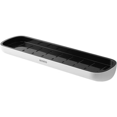 Badkamer Planken Organizer Muurbevestiging Thuis Handdoekplank Shampoo Rek Met Handdoekstang Opbergrek Badkamer Accessoires zwart