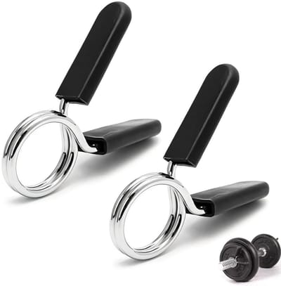 Dailygoods- Halterklemmen 2 stuks - Lange Veersluiting - Roestvrij Staal - Universele Pasvorm 30 mm - Krachttraining - Sterke Grip - Gewichtheffen