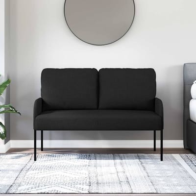 vidaXL - Banken - met - kussen - 110cm - Zwart - Multiplex
