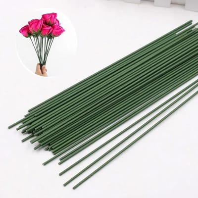 Bloemendraad Groen - Knutseldraad Ijzerdraad - Bloemstukken Maken - Flexibel Buigzaam Materiaal - 40cm Lang 2mm Dik - Groen