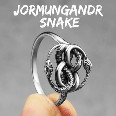 Slang Ouroboros Dier Heren Ringen Roestvrij Staal Nieuw Punk Rock Dames Sieraden Mode Accessoires Stranger Thing Cadeau 10 white
