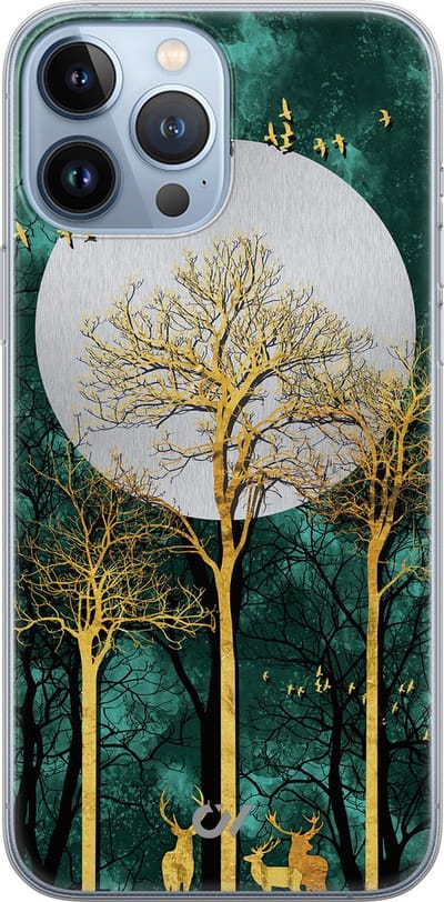 Hoesje geschikt voor Apple iPhone 13 Pro Max - Noorderlicht - - Goud - Apple - Casevibes