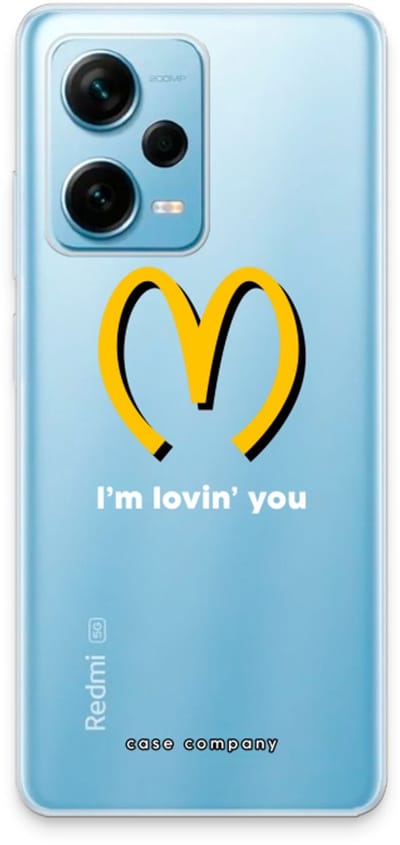 Case Company® - Hoesje geschikt voor Xiaomi Redmi Note 12 Pro Plus hoesje - I'm lovin' you - Soft Cover Telefoonhoesje - Bescherming aan alle Kanten en Schermrand