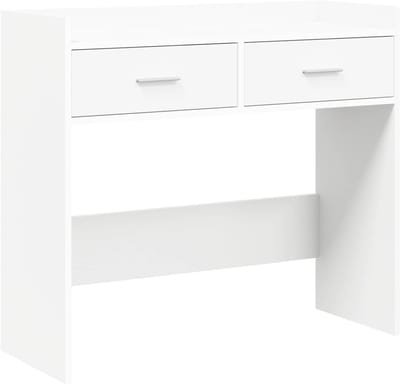 vidaXL - Wandtafel - Wit - 90 - x - 35 - x - 80 - cm - Bewerkt - hout
