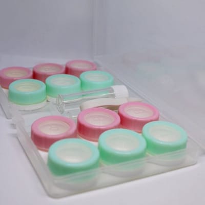 The Six lens case | lenzen bakje | voor 6 lenzen setjes | inclusief pincet, flesje en applicators