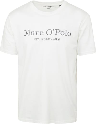 Marc O'Polo T-Shirt Logo Wit - Maat XL - Heren - Casual T-shirts
