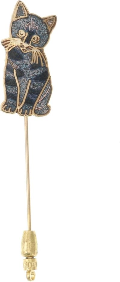 Behave - Reversspeld met katmotief - retro accessoire - uniseks