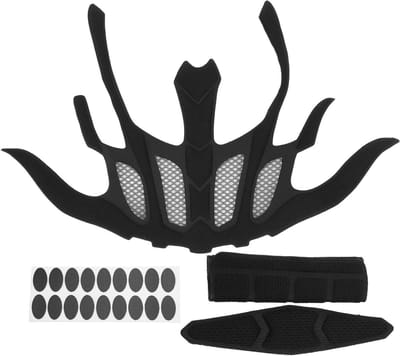 Helmschuim Kussenset - Binnenkussens Helm - Comfortabel Rijden - Universeel Pasvorm - 4 Stuks - Zwart