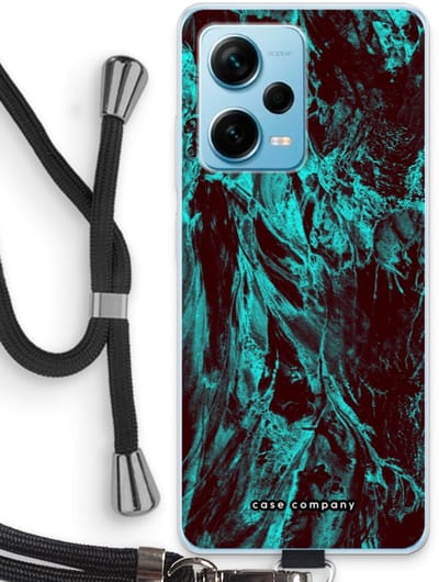 Case Company® - Hoesje met koord geschikt voor Xiaomi Redmi Note 12 Pro Plus hoesje met Koord - Ice Age - Telefoonhoesje met Zwart Koord - Bescherming aan alle Kanten en Over de Schermrand