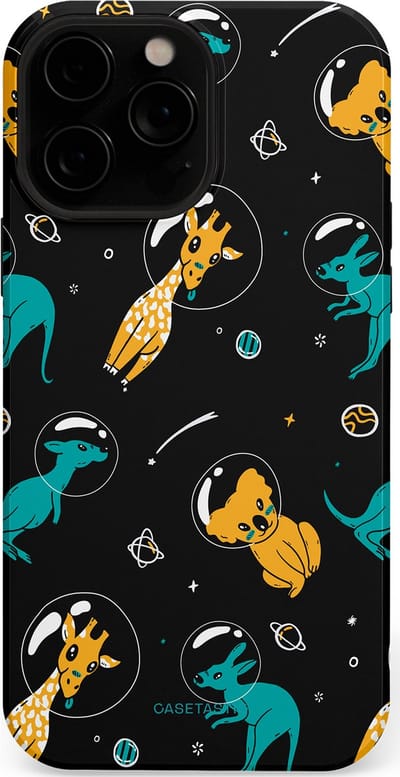 Casetastic Hoesje Geschikt voor Apple iPhone 13 Pro Max Magsafe - Stijlvolle Beschermende Duo-layer Case - Donkere Ruimte Safari