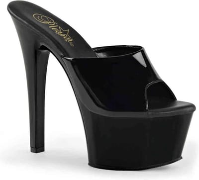 Pleaser - ASPIRE-601 Muiltjes - Paaldans schoenen - 35 Shoes - Zwart