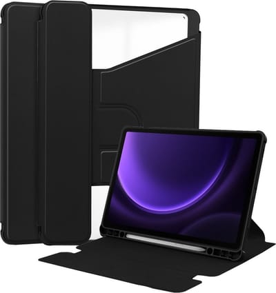 Coverup Tablethoes geschikt voor Samsung Galaxy Tab S10 FE / S9 FE Hoesje - 360° Rotating Folio Book Case met Wake/Sleep - Zwart