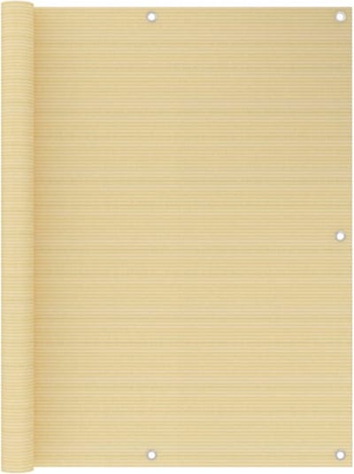 vidaXL - Balkonscherm - 120x600 - cm - HDPE - beige
