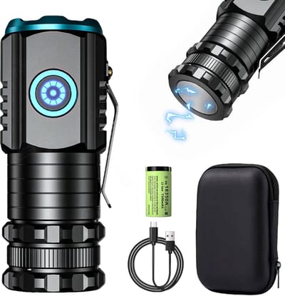Ynkkvre - Magneetlamp - Zaklamp - Vrijhanden Gebruik Met 5 Lichtmodi En USB-C Opladen - 1 Stuks - Camping/Wandelen/Zwart