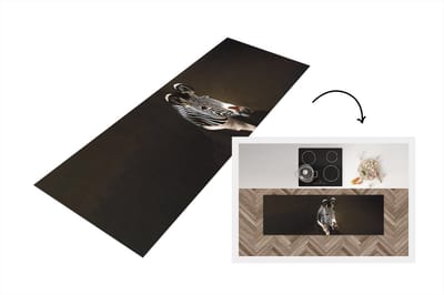 Keukenloper - Loper keuken - Schilderij - Zebra - Oude meesters - 150x50 cm - Keukenloper vinyl
