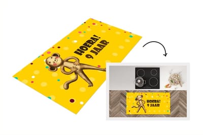Keukenloper - Loper keuken - Jubileum - Kinderen - Aap - 120x60 cm - Keukenloper vinyl