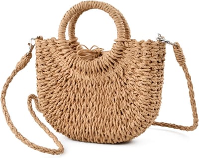 Zomer strandtas voor dames, gevlochten schoudertas, handgemaakte tas voor het strand, trendy en praktisch