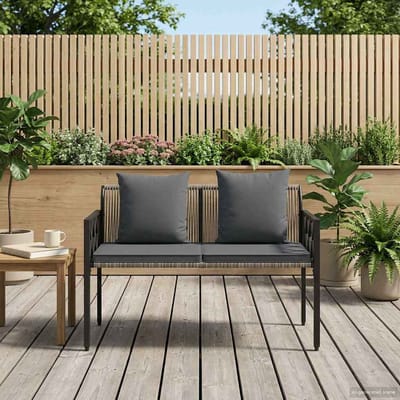 vidaXL - Buitenbanken - 2 - -Seater - 116 - x - 56 - x - 75 - cm - poly - rattan
