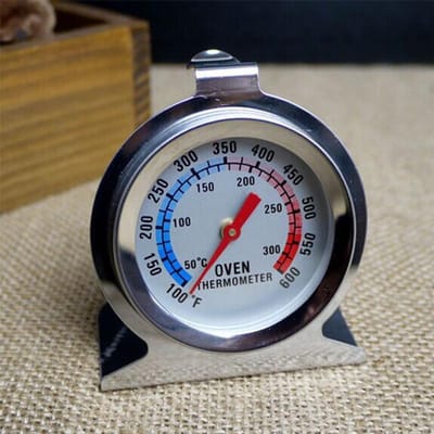1 Stuks Oventhermometer Roestvrijstalen Oventhermometer Basistype Keuken Koken voor BBQ Bakken 50-300 °C/100-600 °F zilver