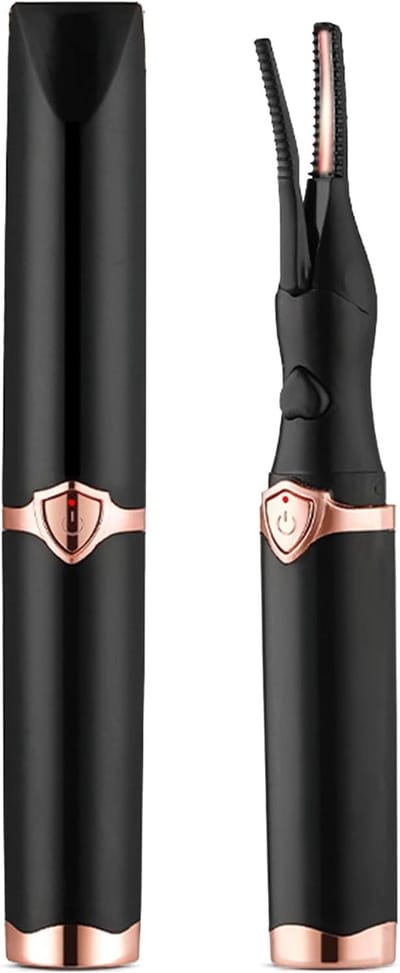 Elektrische wimperkruller - Wimperkruller - Verwarmde wimperkruller - 3-snelheden temperatuurregeling, verwarmde wimperkruller - USB oplaadbare wimperkruller - Anti-verbranding tanden - Natuurlijk gekrulde wimpers - Zwart