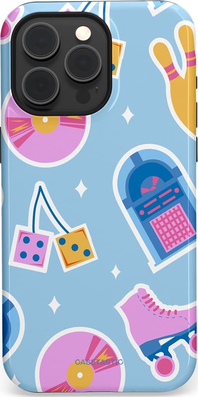 Casetastic Hoesje Geschikt voor Apple iPhone 15 Pro Max Magsafe - Stijlvolle Beschermende Duo-layer Case - Flashback vibes