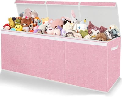 Speelgoedkist Opbergbox - Opvouwbare Organizer - Kinderspeelgoed Opslag - Extra Grote Capaciteit - 90x32x40cm - Roze