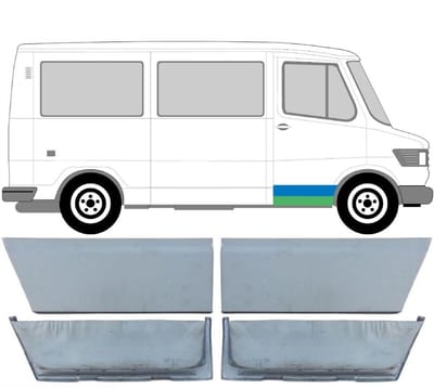 Reparatiepaneel voor deur voor Mercedes T1 207-410 1977-1995 / Set