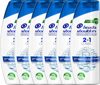 Head & Shoulders Classic 2in1 - Anti-roos Shampoo & Conditioner - Tot 100% Roosvrij - Voordeelverpakking 6 x 270 ml