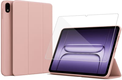 ChiGuard Hoesje & Screenprotector geschikt voor OnePlus Pad 3 Hoesje – Gehard Glas - Shock Proof Hoesje – Smart Cover - Rose