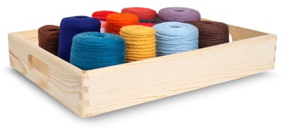 Creative Deco Grote Effen Houten Doos Kist Ongeverfd | 40 x 30 x 6,5 cm (+/- 1 cm) | met Handgrepen | Perfect voor Kest Kestmis, Kostbaarheden, Speelgoed en Gereedschap