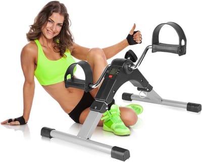 Mini hometrainer voor herstel en fitness, LCD-display, draagbare stepper voor armen en benen