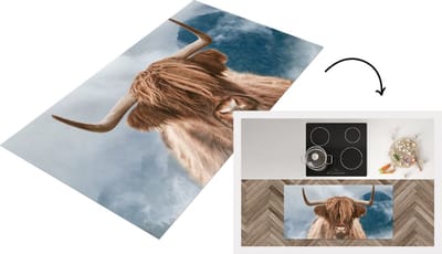 Keukenloper - Loper keuken - Schotse hooglander - Koe - Hoorn - 120x60 cm - Keukenloper vinyl