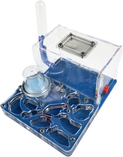 Mierenboerderij Kasteel - Mierenboerderij Educatief - Mieren Observeren - Hydraterend Nest - 15x12x7.5cm - Blauw