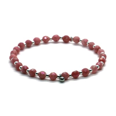 Heaven Eleven - dames - armband - sterling - zilver - 925 - koraal - roze - 4mm
