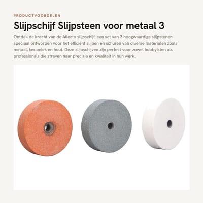 Dailygoods- Slijpschijf 3 Stuks - Slijpsteen Siliciumcarbide - Schuurschijf voor Metaal/Hout/Keramiek - Hoog Rendement - Geschikt voor Polijsten - Schuursteen