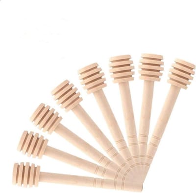 Set van 50 Houten Honinglepels voor Jam en Sauzen - Mini Roerstaafjes van 10 cm, Ideaal voor Honing en Doseringsdoeleinden