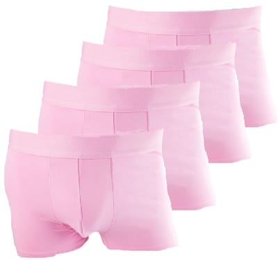 BamBella ® - Boxershorts - 4 stuks - maat S/M - katoenen Boxer short onderbroek lang roze heren onderbroeken