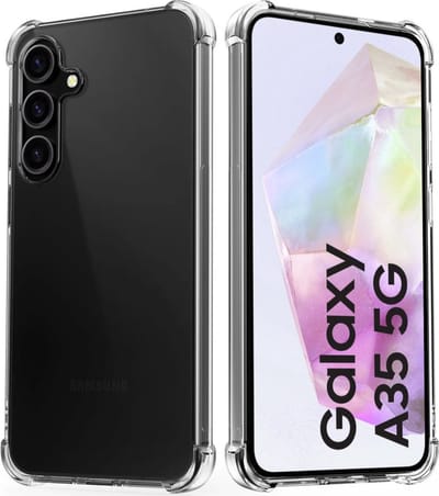 Anti Shock Hoesje Geschikt Voor Samsung Galaxy A35 - ShockProof Silicone Case - Transparant Back Cover