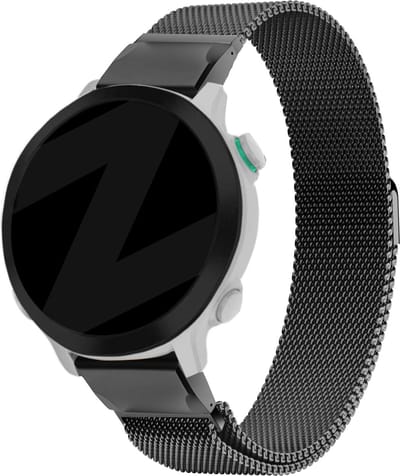Bandz Milanese loop band geschikt voor Garmin Fenix 5 (Plus) / 6 (Pro) / 7 / 8 / E / Forerunner 745 / 935 / 945 / 955 / 965 / Quatix 5-6-7 - Hoogwaardig gevlochten staal - Milanees bandje met magneetsluiting - zwart