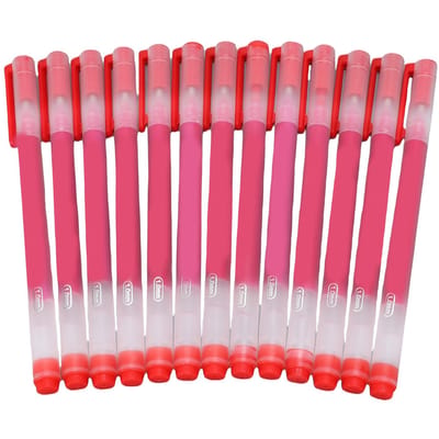 12 stuks hitte-uitwisbare pen voor stof borduren naaien quilten doek leer marker rood rood