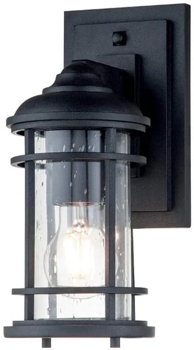 Feiss LED Wand Buitenlamp Lighthouse | 1X E27 Max 60W | IP44 | Dimbaar | Textured Black