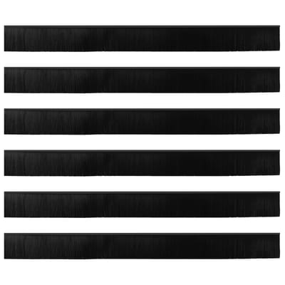 vidaXL - Zelfklevende - Deurborstels - 6 - st - Zwart - 100 - cm - Aluminiumlegering