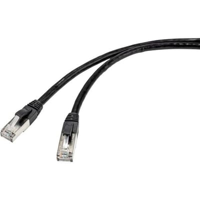 Renkforce RF-4538212 RJ45 Netwerkkabel, patchkabel CAT 6A S/FTP 40.00 m Zwart Geschikt voor buiten 1 stuk(s)