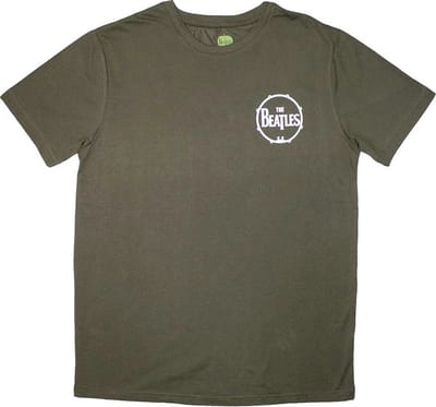 The Beatles - Mini Drum Logo Heren T-shirt - M - Groen