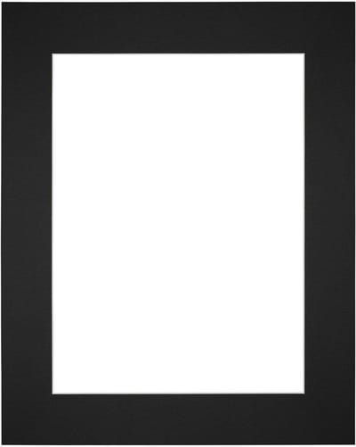 Passe-Partout Fotomaat 13x18 cm - Lijstmaat 25x30 cm - Zwart - Museumkarton - Fotolijst niet inbegrepen