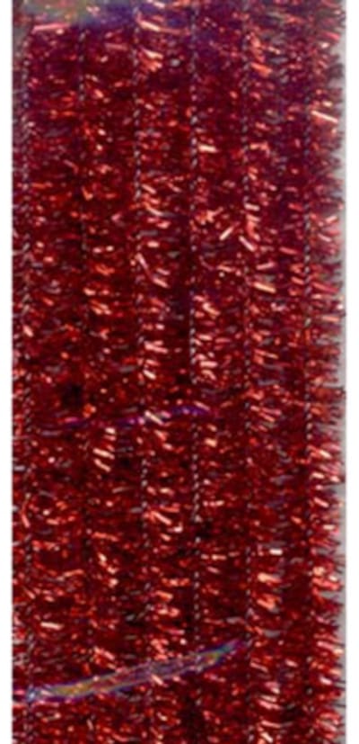 Glitter Chenille set, Red, 50cm x 8mm