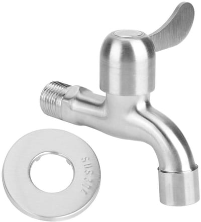 Dailygoods- Waterkraan G1/2 Roestvrij Staal - Enkele Hendel - Wandgemonteerd - Koudwaterkraan - Keuken/Badkamer - Duurzaam ontwerp - Mengkraan