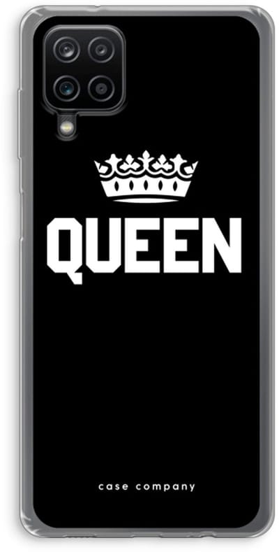 Case Company® - Hoesje geschikt voor Samsung Galaxy A12 hoesje - Queen zwart - Soft Cover Telefoonhoesje - Bescherming aan alle Kanten en Schermrand