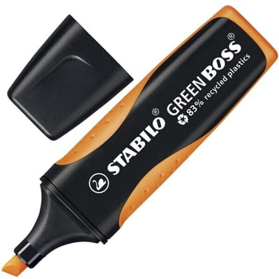 STABILO GREEN BOSS - Markeerstift - Gemaakt Van 83% Gerecycled Plastic - Oranje - Per stuk