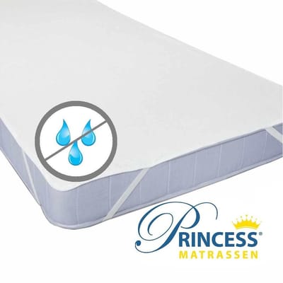 Waterdicht Matrasbeschermer-Hoeslakenbadstof-PU-Antibacteriëel-Met Elastiek op de hoeken-Wit - Baby-Peuter-70x140-cm-Set van 2 Stuks-